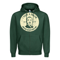 Sports Green martin luther day vintage Zipper Hoodie - DesigneFamous