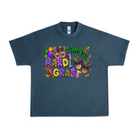 Midnight Navy happy mardi gras Urban Heavy Tee - FaDigitalArtStudio