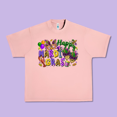 Happy Mardi Gras Urban Heavy Tee Designed By Fadigitalartstudio