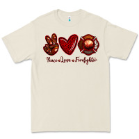 Bone Peace Love Firefighter Premium Tee - RanaPortraitStore