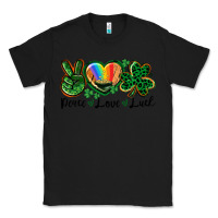 Black Peace love St. Patrick's Day Classic Tee - CowGirlArtShop