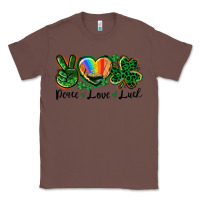 Chestnut Peace love St. Patrick's Day Classic Tee - CowGirlArtShop