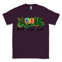 Plum Peace love St. Patrick's Day Classic Tee - CowGirlArtShop