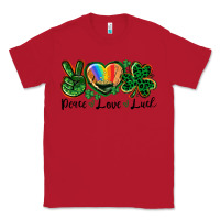 Red Peace love St. Patrick's Day Classic Tee - CowGirlArtShop