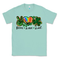 Seafoam Peace love St. Patrick's Day Classic Tee - CowGirlArtShop
