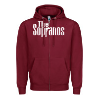 Burgundy the sopranos Zipper Hoodie - DesigneFamous