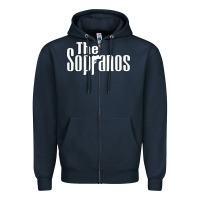Navy the sopranos Zipper Hoodie - DesigneFamous