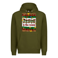 Army Green Christmas Jesus Is The Reason Premium Hoodie - Artiststas