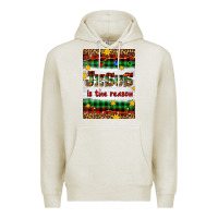 Oatmeal Heather Christmas Jesus Is The Reason Premium Hoodie - Artiststas