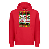 Red Christmas Jesus Is The Reason Premium Hoodie - Artiststas