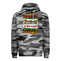 Slate Camo Christmas Jesus Is The Reason Premium Hoodie - Artiststas