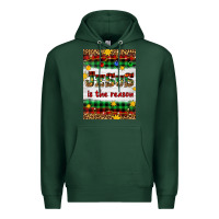 Sports Green Christmas Jesus Is The Reason Premium Hoodie - Artiststas