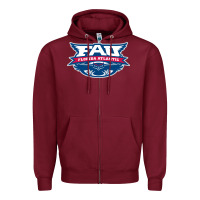 Burgundy us, owls, fau Zipper Hoodie - DesigneFamous