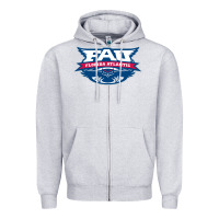 Heather Grey us, owls, fau Zipper Hoodie - DesigneFamous