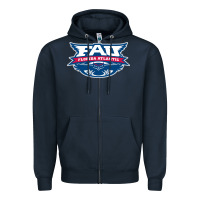 Navy us, owls, fau Zipper Hoodie - DesigneFamous