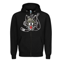 Black chicago wolves Zipper Hoodie - DesigneFamous