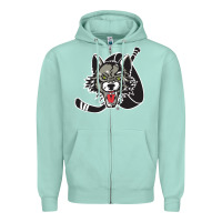 Seafoam chicago wolves Zipper Hoodie - DesigneFamous