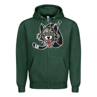 Sports Green chicago wolves Zipper Hoodie - DesigneFamous