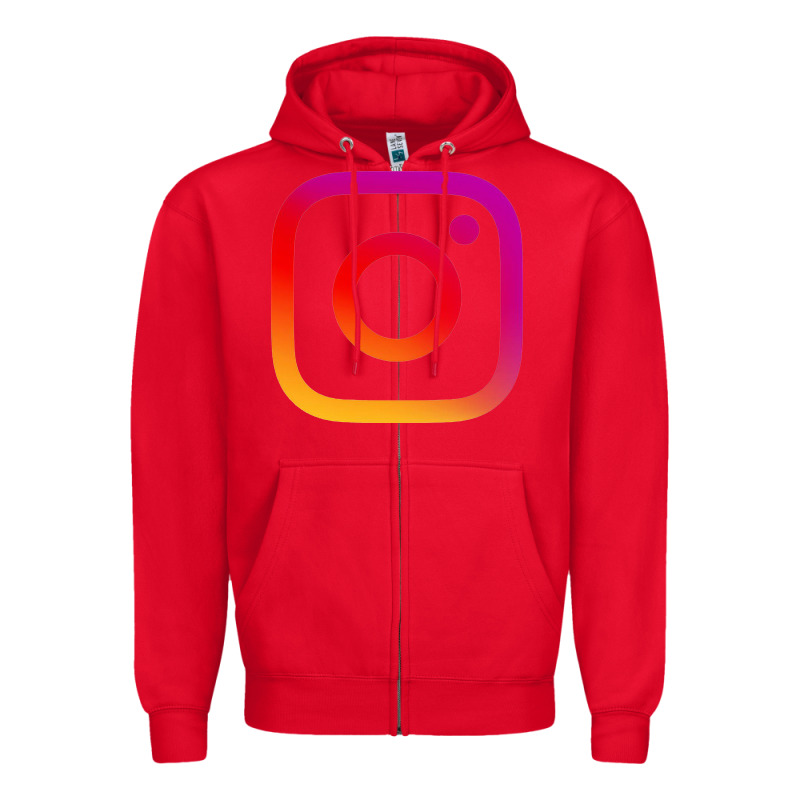 Instagram Zipper Hoodie by DesigneFamous | Teevron