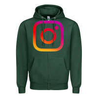 Sports Green instagram Zipper Hoodie - DesigneFamous