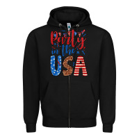 Black party in the usa Zipper Hoodie - JahusDesignShop