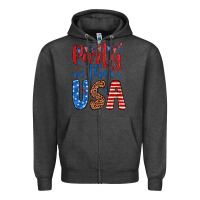 Charcoal Heather party in the usa Zipper Hoodie - JahusDesignShop