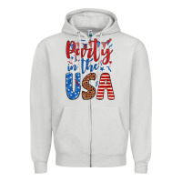 Dove Grey party in the usa Zipper Hoodie - JahusDesignShop