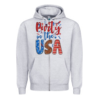 Heather Grey party in the usa Zipper Hoodie - JahusDesignShop
