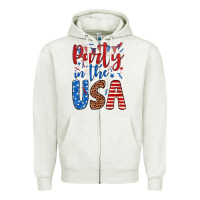 Oatmeal Heather party in the usa Zipper Hoodie - JahusDesignShop