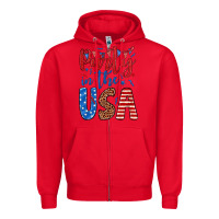 Red party in the usa Zipper Hoodie - JahusDesignShop