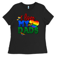 Black I love my dads Ladies Tee - FaDigitalArtStudio
