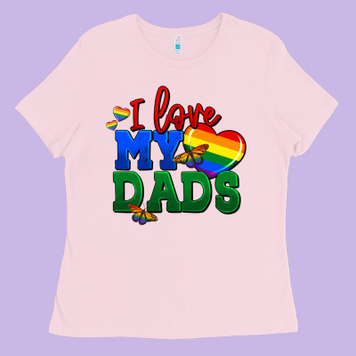 I Love My Dads Ladies Tee Designed By Fadigitalartstudio