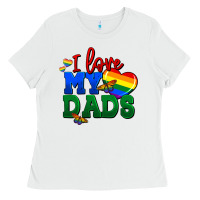 White I love my dads Ladies Tee - FaDigitalArtStudio