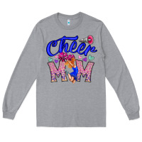 Heather Grey Cheer Mom Long Sleeve Tee - CowhideDigitalArt