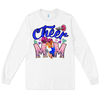 White Cheer Mom Long Sleeve Tee - CowhideDigitalArt