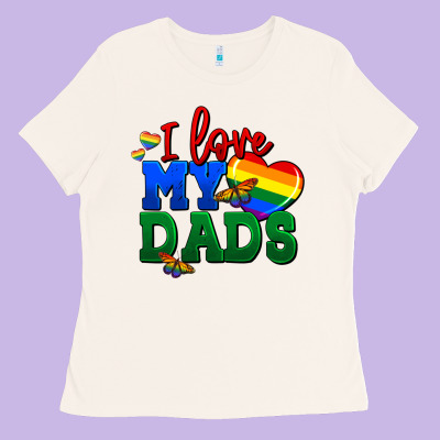 I Love My Dads Ladies Tee Designed By Fadigitalartstudio