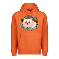 Carrot hedgehog with sunflowers and leopard Premium Hoodie - Jasminsmagicworld