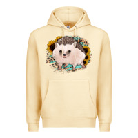Pina Colada hedgehog with sunflowers and leopard Premium Hoodie - Jasminsmagicworld