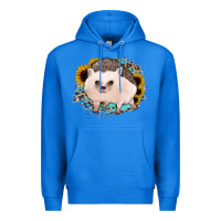 True Royal hedgehog with sunflowers and leopard Premium Hoodie - Jasminsmagicworld