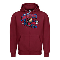 Burgundy us, buccaneers, des moines art Zipper Hoodie - DesigneFamous