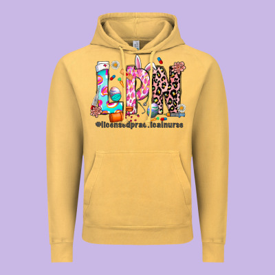 Easter Lpn Vintage Hoodie Designed By Cowhidedigitalart