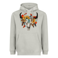 Moon Dust Fall Bull Skull Heavyweight Hoodie - RanaPortraitStore