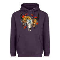 Fall Bull Skull Heavyweight Hoodie | Teevron