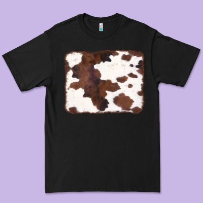 Brown Cowhide Background Premium Tee Designed By Cowcowdesign