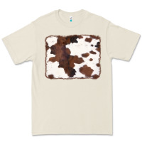 Bone Brown Cowhide Background Premium Tee - CowCowDesign