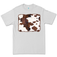 Dove Grey Brown Cowhide Background Premium Tee - CowCowDesign
