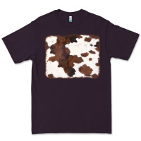 Plum Brown Cowhide Background Premium Tee - CowCowDesign