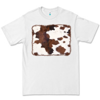 White Brown Cowhide Background Premium Tee - CowCowDesign