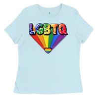 Baby Blue lgbtq pride Ladies Tee - FaDigitalArtStudio