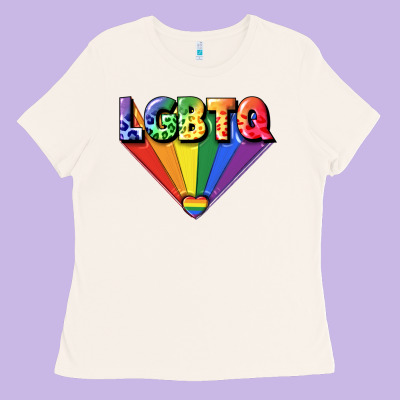 Lgbtq Pride Ladies Tee Designed By Fadigitalartstudio